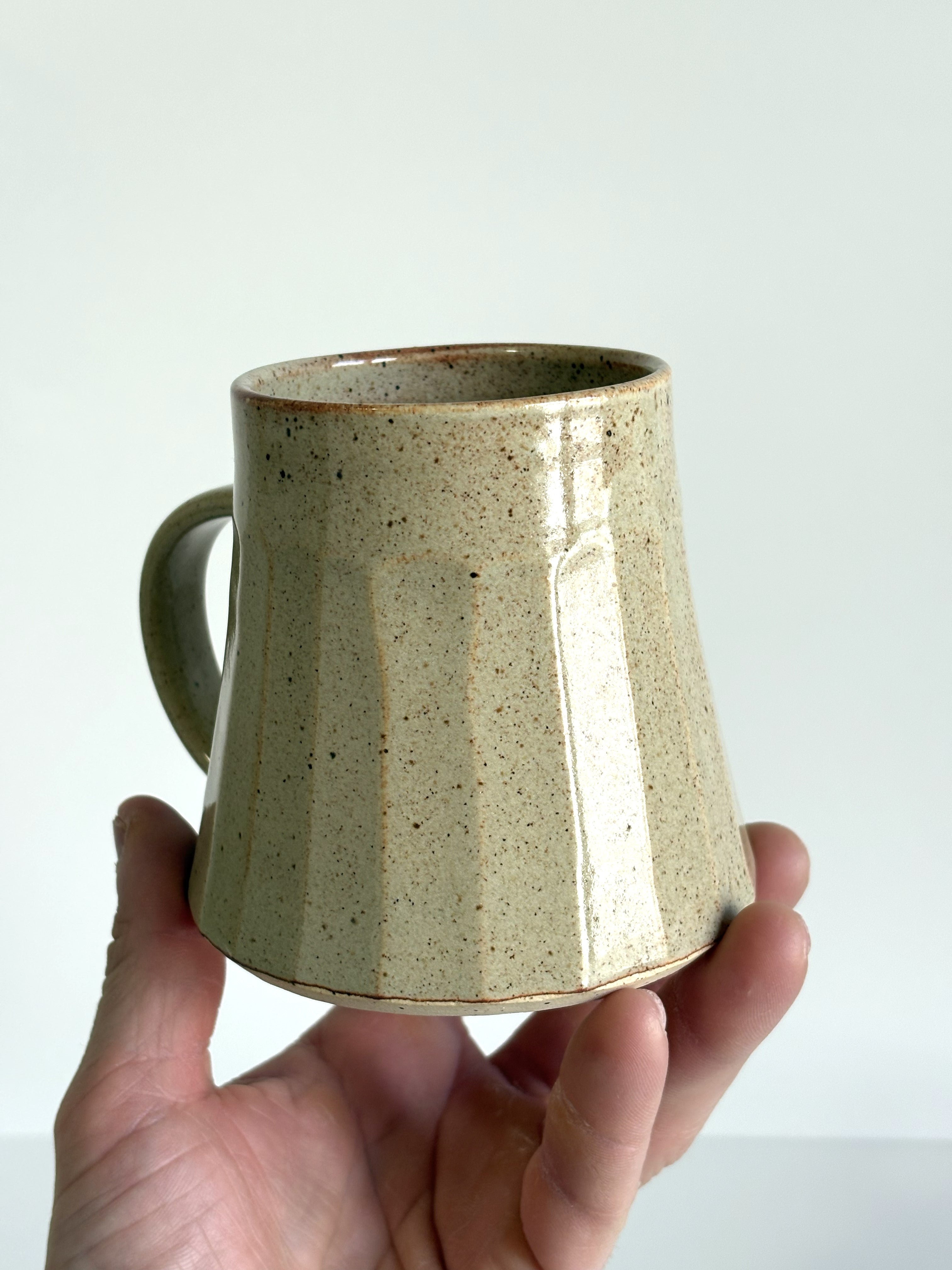 Faceted Shino Mug